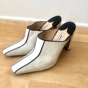 Manolo Blahnik Calf Hair Mules Size 40